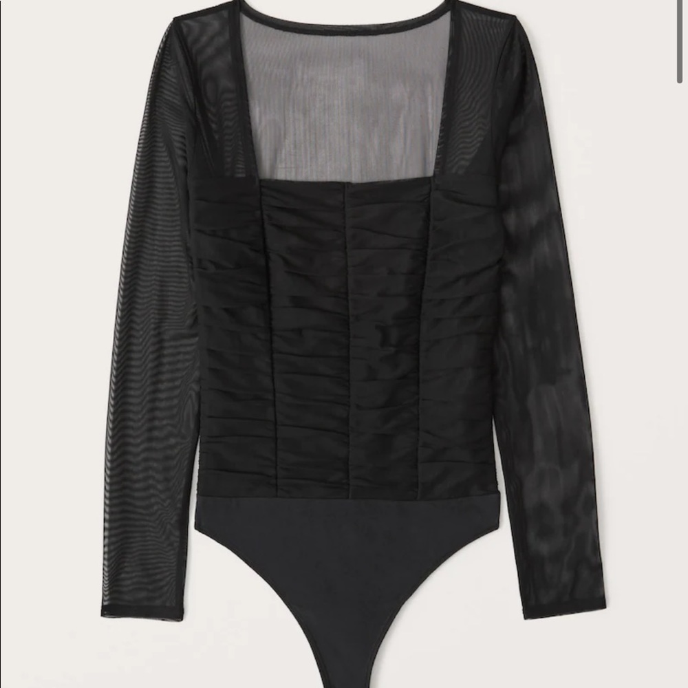 Abercrombie Ruched Mesh Bodysuit